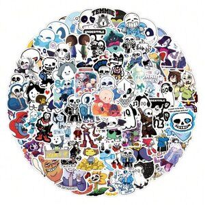 110PCS Undertale Decal Cartoon PVC Decal Self-Adhesive Suitable For Water Bottle